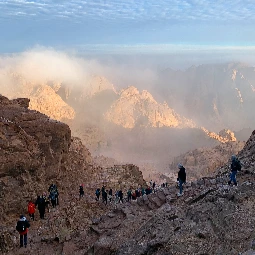 People on Top of Mount Sinai